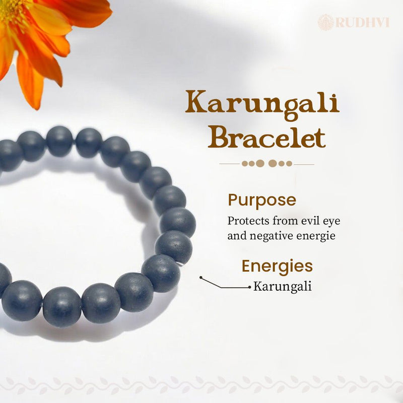 Karungali Bracelet – Spiritual Protection, Confidence & Energy Balance | Rudhvi