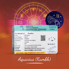 Kumbh Rashi (Aquarius) Zodiac Bracelet – Sodalite, Chalcedony, Selenite, Quartz  | Rudhvi™