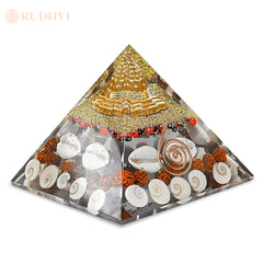  Laxmi Pyramid yantra showing sacred geometry design on white background-rudhvi