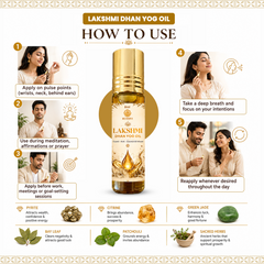 Lakshmi Dhan Yog Oil – Crystal, Herb & Essential Oil Infused Prosperity Blend