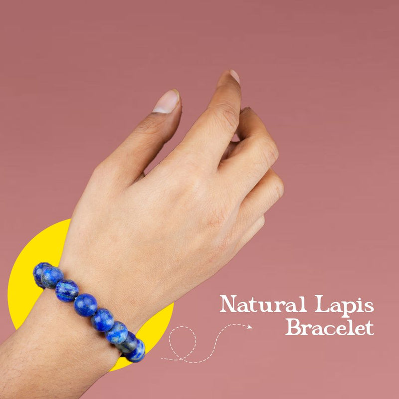 Natural Lapis Lazuli Bracelet – Awaken Intuition, Wisdom & Clarity | Rudhvi