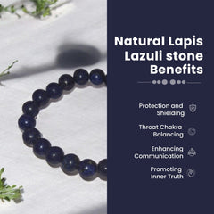Lapis Lazuli Bracelet radiating calm spiritual energy and clarity vibes.