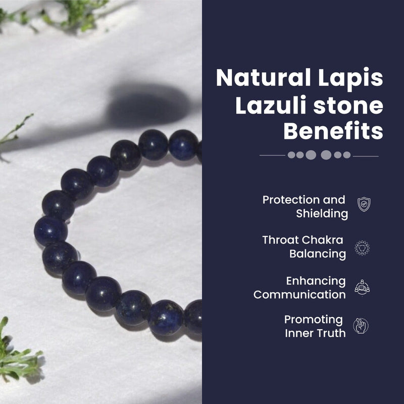 Lapis Lazuli Bracelet radiating calm spiritual energy and clarity vibes.