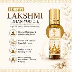 Lakshmi Dhan Yog Oil – Crystal, Herb & Essential Oil Infused Prosperity Blend