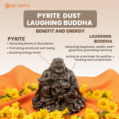 Pyrite Dust Laughing Buddha – Wealth, Happiness & Good Luck Idol | Rudhvi