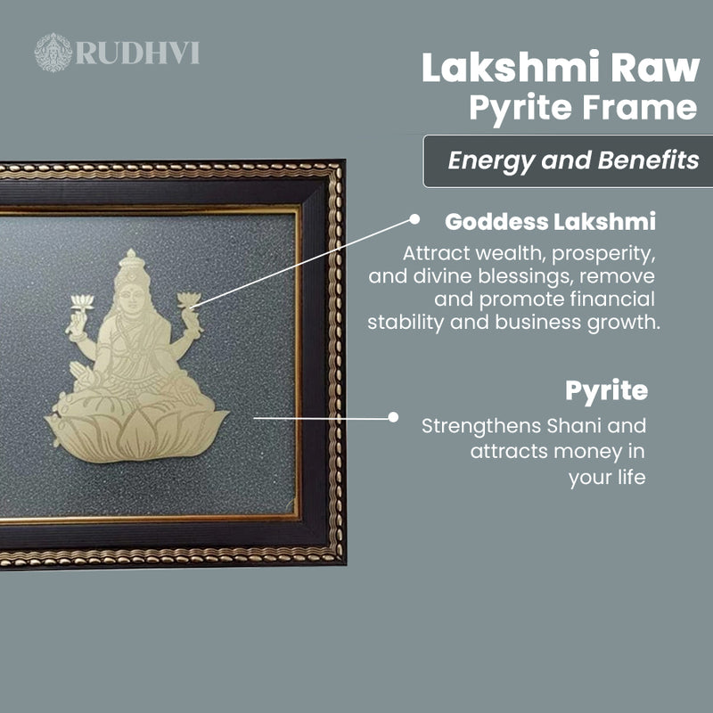 Lakshmi Raw Pyrite Frame – Wealth & Prosperity Vastu Frame for Home & Office