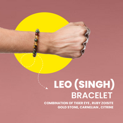 Leo rashi (zodiac) bracelet on hand