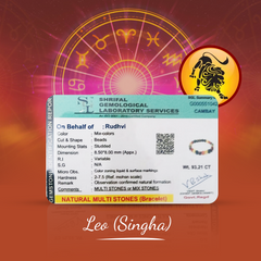 Leo (Singh) Zodiac Bracelet – Tiger Eye, Carnelian & Citrine | Rudhvi™