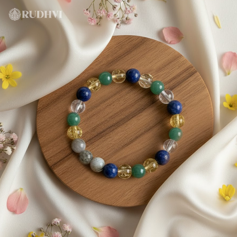 Libra (Tula Rashi) Zodiac Bracelet – Labradorite, Lapis Lazuli | Rudhvi™