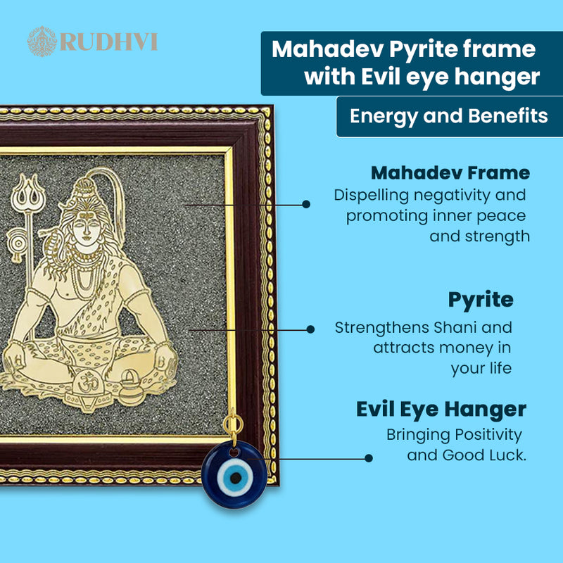 Mahadev Pyrite vastu frame for home positivity-Rudhvi