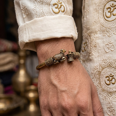 Mahadev Nandi Power Kada for Men | Shiva Protection Bracelet