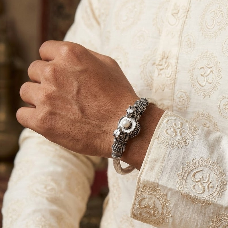Mahadev Nandi Power Kada for Men | Shiva Protection Bracelet