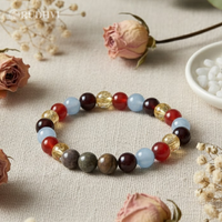 Aries (Mesh Rashi) Zodiac Bracelet – Bloodstone, Citrine, Garnet | Rudhvi™