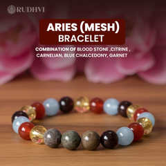 Aries (Mesh Rashi) Zodiac Bracelet – Bloodstone, Citrine, Garnet | Rudhvi™