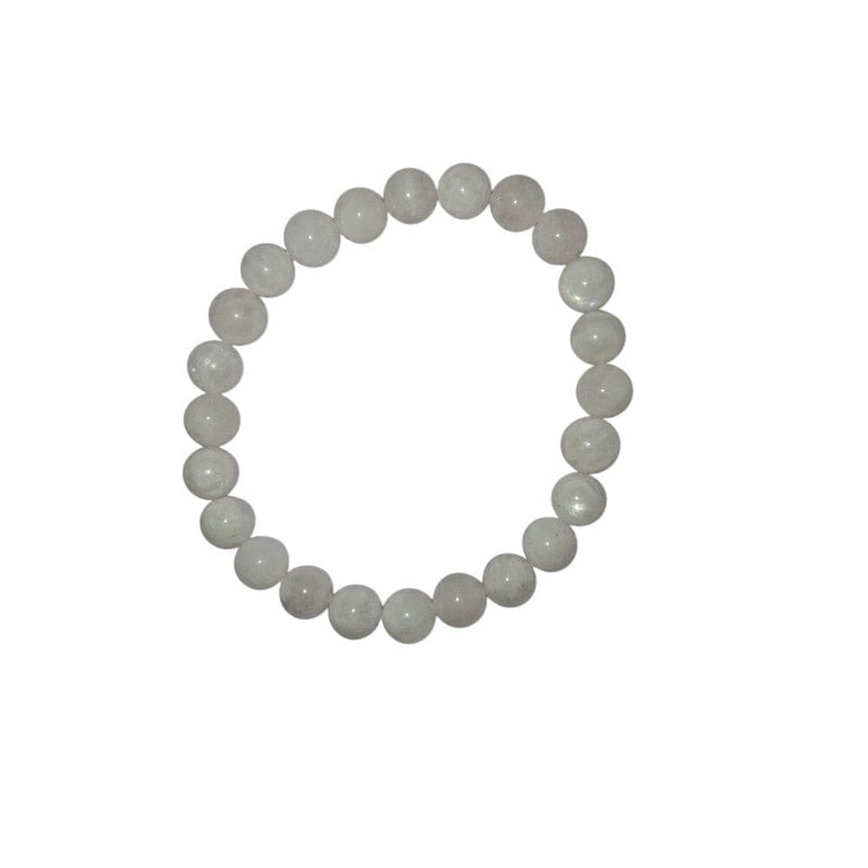 Moonstone bracelet on white background for inner peace and positivity