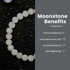 Rudhvi moonstone bracelet for emotional balance and calmness