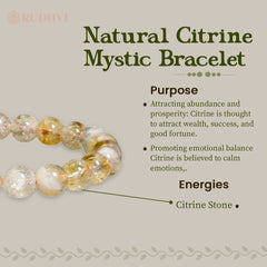 natural citrine mystic bracelet used for meditation and manifestation of wealth-Rudhvi