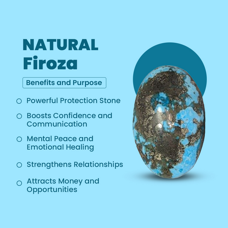 Natural Firoza Stone – Turquoise Crystal for Protection, Confidence & Prosperity
