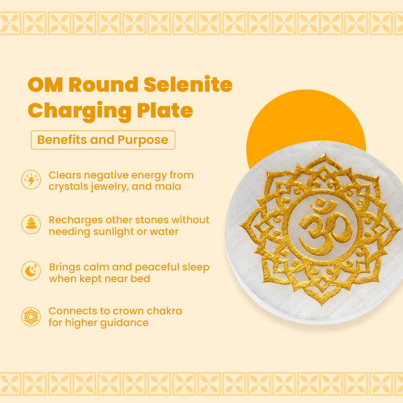 Original Selenite Charging Plate – Natural Crystal  Cleanser | Rudhvi
