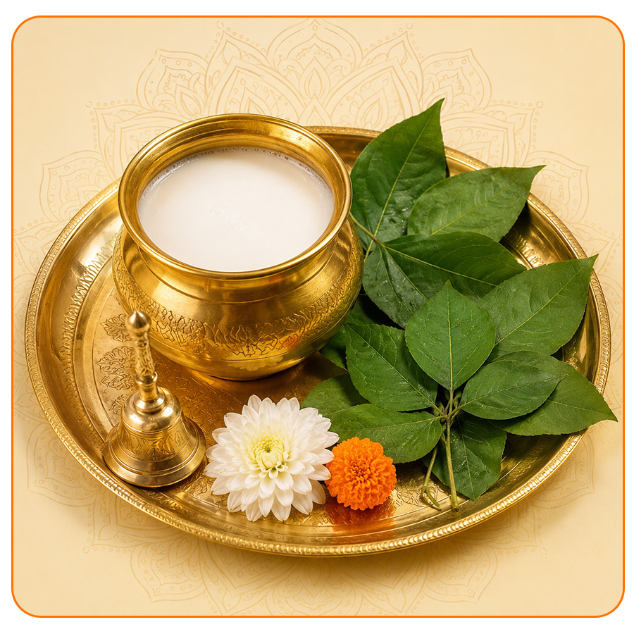 Doodh and Bilv patra arpan