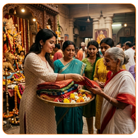 Durga Puja Kapda Daan for Underprivileged Children