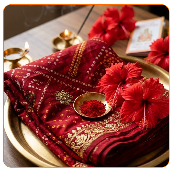 Red Saree Chunri