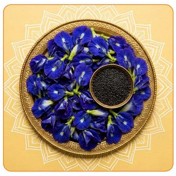 Til & Blue Flower Offering