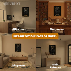 Raw Pyrite Owl Wall Frame – Wisdom, Wealth & Protection | Rudhvi™