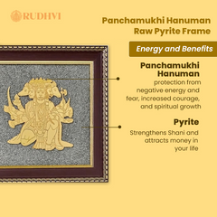 Panchamukhi Hanuman Pyrite Frame  l Rudhvi