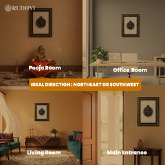 Pyrite Panchamukhi Hanuman on Selenite Frame | Rudhvi