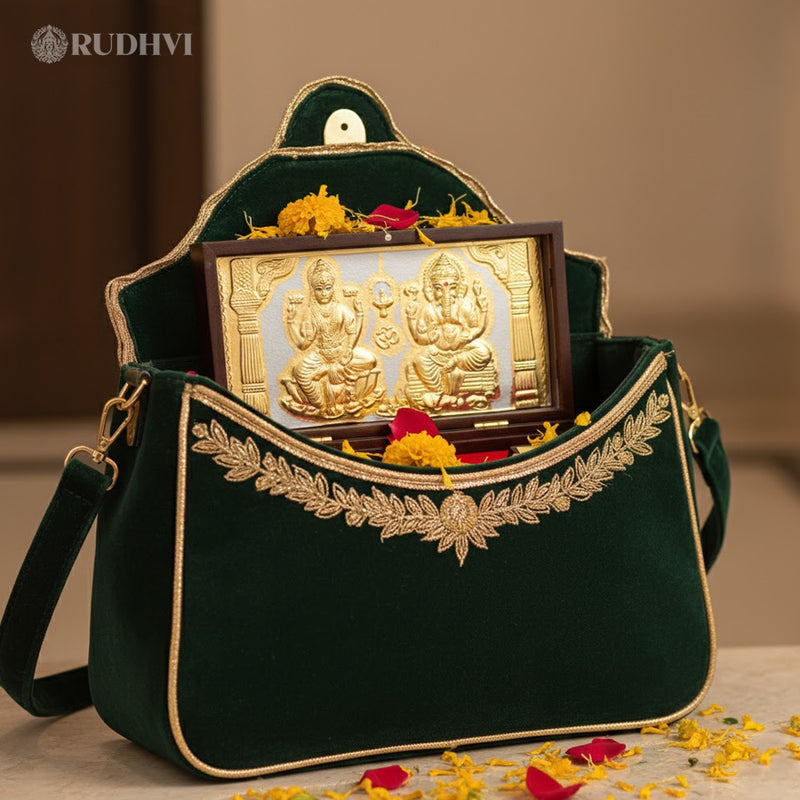 Laxmi Ganesh Pocket Temple – Portable Prosperity & Wisdom Blessing Box