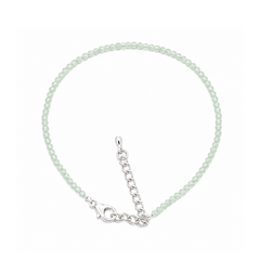Natural Green Aventurine Crystal Anklet – Adjustable Luck & Prosperity Anklet