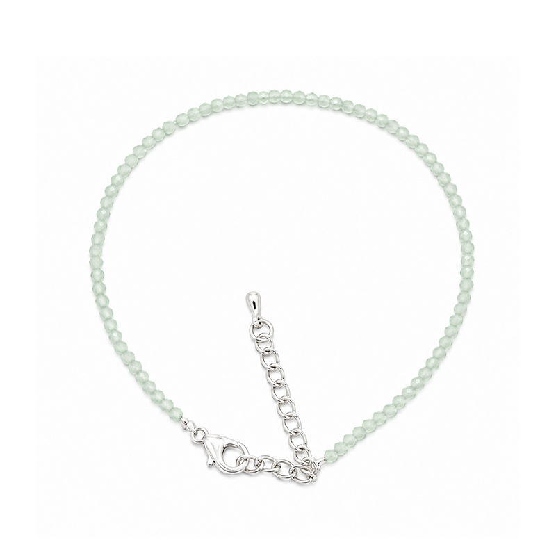 Natural Green Aventurine Crystal Anklet – Adjustable Luck & Prosperity Anklet