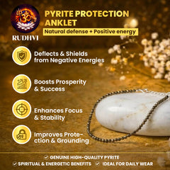 Pyrite Anklet for Money, Wealth & Protection  | Rudhvi™