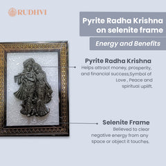 Pyrite Radha Krishna on Selenite Frame | Rudhvi