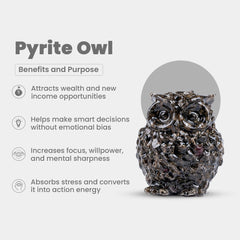 Vastu Pyrite Owl (ullu) for Wealth, Focus & Positive Energy