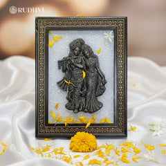 Pyrite Radha Krishna on Selenite Frame | Rudhvi