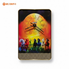 Rudhvi™ 7 Running Rainbow Horses Wall Clock – Pyrite Wealth Energy Decor