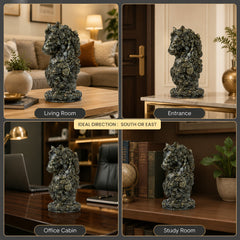 Natural Pyrite Vastu Success Horse Statue | Crystal Horse for Home & Office Décor