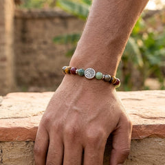 Raj Yog Bracelet – Wealth, Success & Confidence (Ruby Pyrite Tiger Eye Jade)