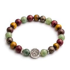 Raj Yog Bracelet – Wealth, Success & Confidence (Ruby Pyrite Tiger Eye Jade)
