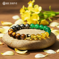 Money Magnet Bracelet with Hematite for wealth and success-Rudhvi