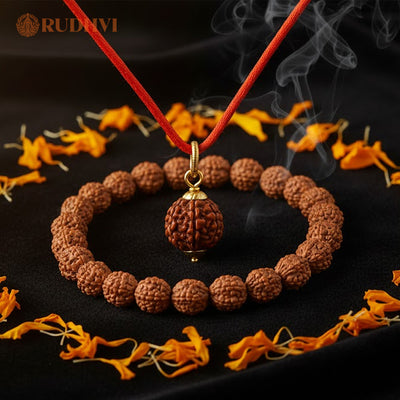 5 Mukhi Rudraksha Combo for Mindfulness and Positive Energy-Rudhvi
