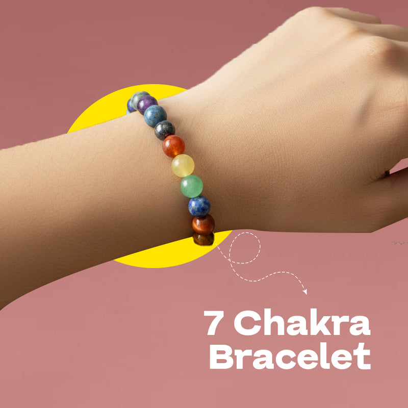 ALT Text:
 energized Rudhvi 7 chakra bracelet for men and women to attract positivity, inner peace, and emotional balance-Rudhvi