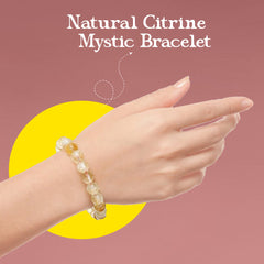 Natural citrine bracelet for men and women energized for prosperity and motivation-Rudhvi