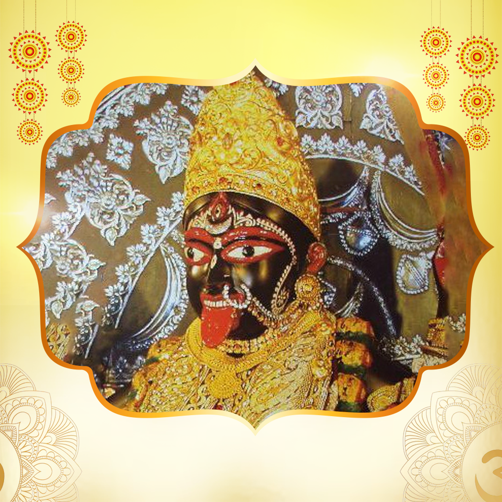 Dakshineswar Temple priest performing Maa Kali Puja – Personalized Sankalp, rituals, and blessed Prasad by Rudhvi Spiritual Team.