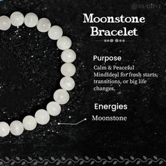 Natural Moonstone Bracelet for Love, Intuition & Heart Chakra – Rudhvi