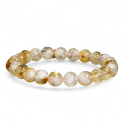 white background of natural citrine bracelet-Rudhvi