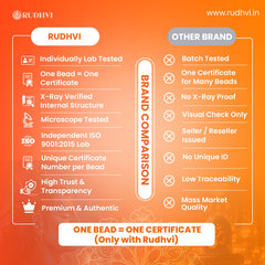 Comparison chart between Rudhvi and other brand on an orange background