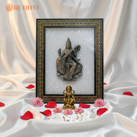 Pyrite Saraswati on Selenite Frame | Rudhvi